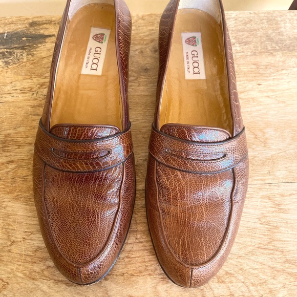 GUCCI Beautiful Genuine Crocodile Classic Loafers Womans EU40.5 US10 ITALY - Picture 9 of 15